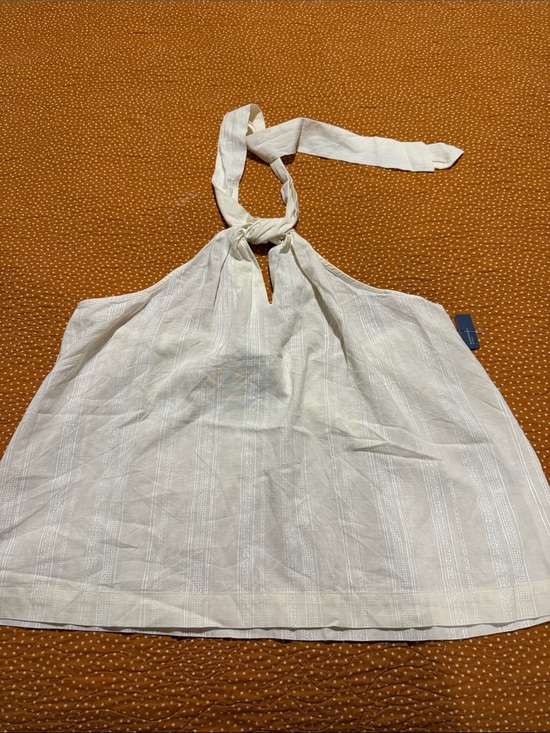 Universal Thread Tops - Universal Thread Cream Halter Neck Sleeveless Blouse